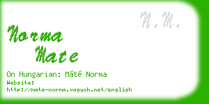 norma mate business card